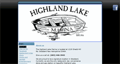 Desktop Screenshot of highlandlakemarina.com
