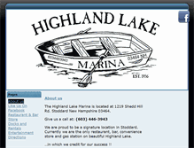 Tablet Screenshot of highlandlakemarina.com